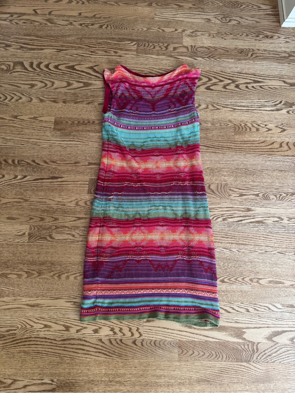 Ralph Lauren Multicolor Striped Dress in Pink, Teal & Purple. Size small petite